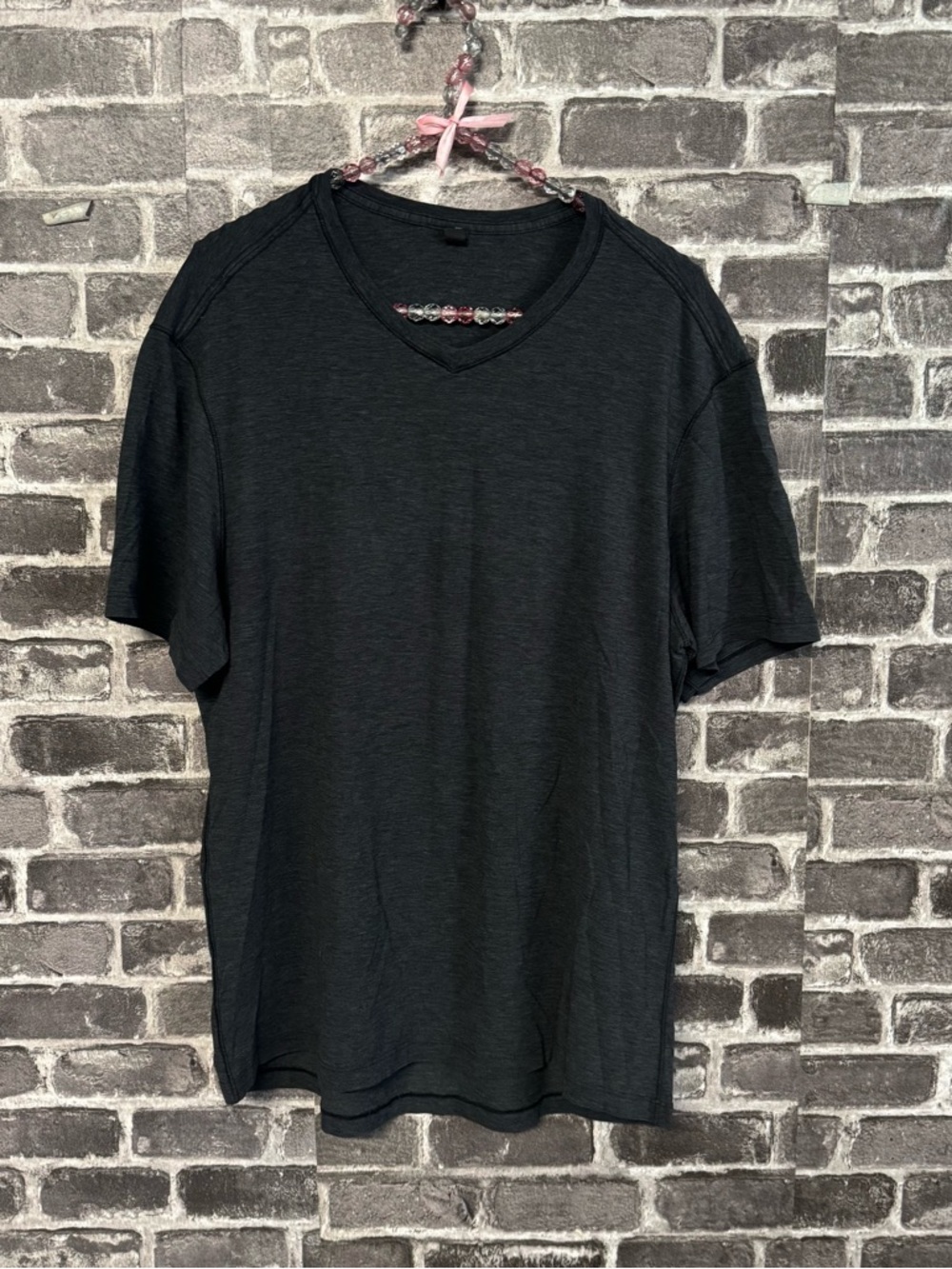 Lululemon vneck tee shirt Dark blue gray